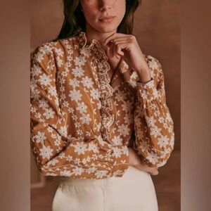 Sezane Chemise Mathilda Button Down Sz 46